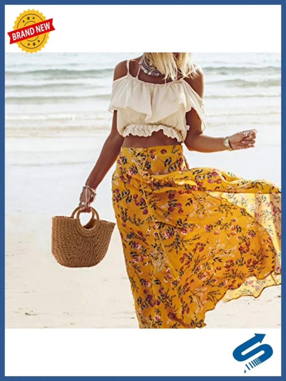 Handmade Large Straw Tote Bag Women's Handwoven Beach Tote